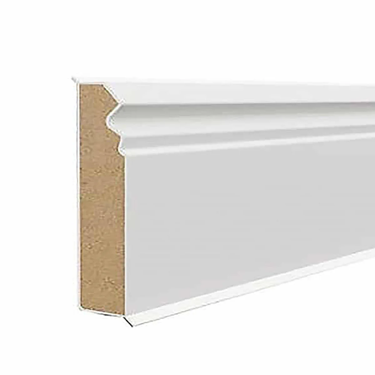 Перваз MDF, CUBU FLEX LIFE CUBU HDF Hamburg - Бял, 80 мм