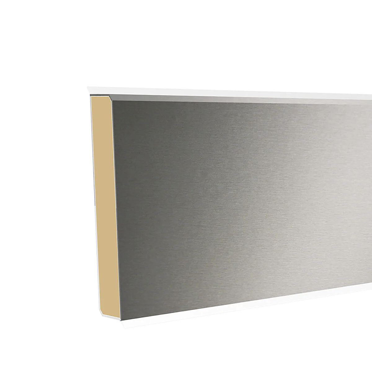 Перваз MDF, CUBU FLEX LIFE Premium - Неръждаема стомана, 80 мм