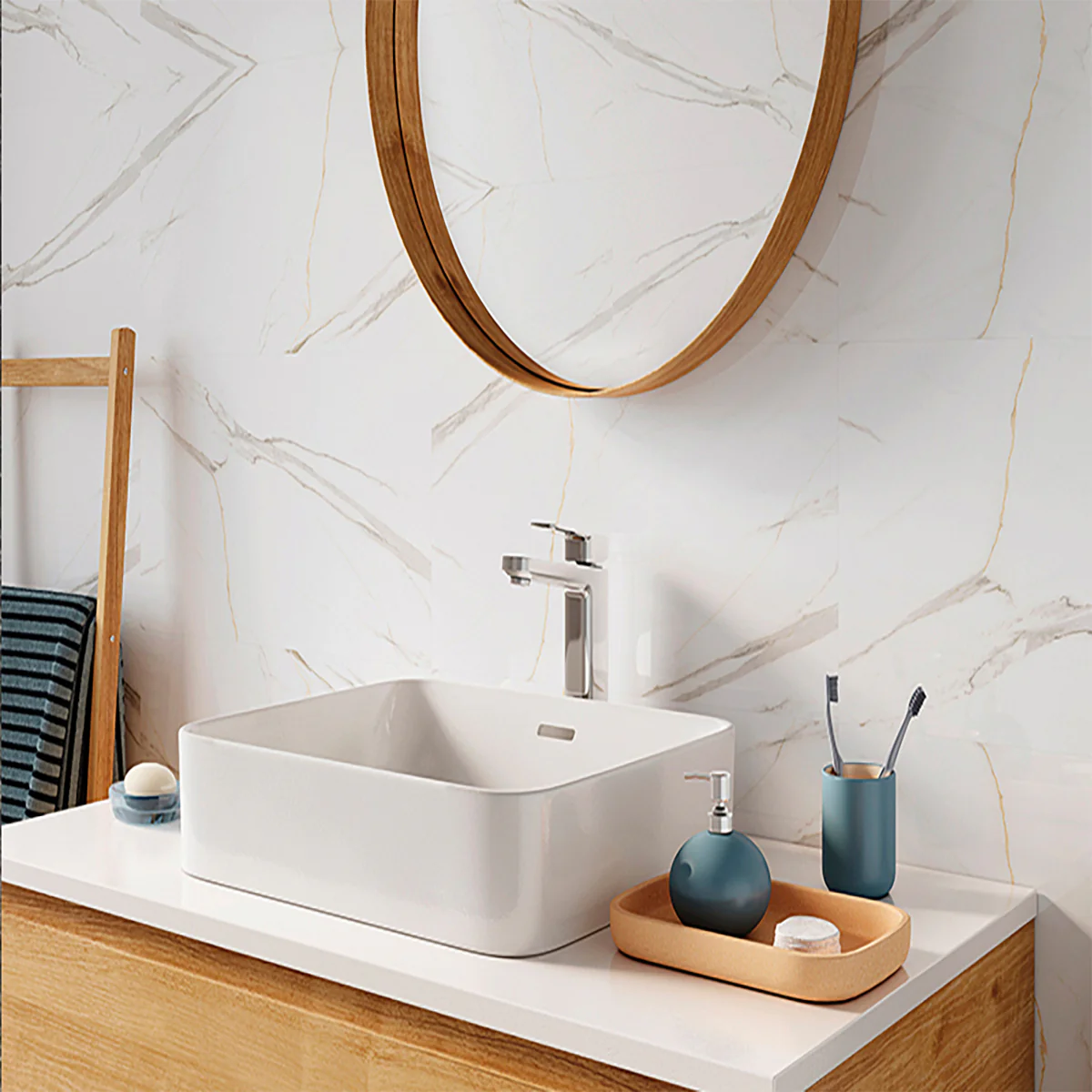 SPC СТЕННИ ПАНЕЛИ Calacatta White гланц