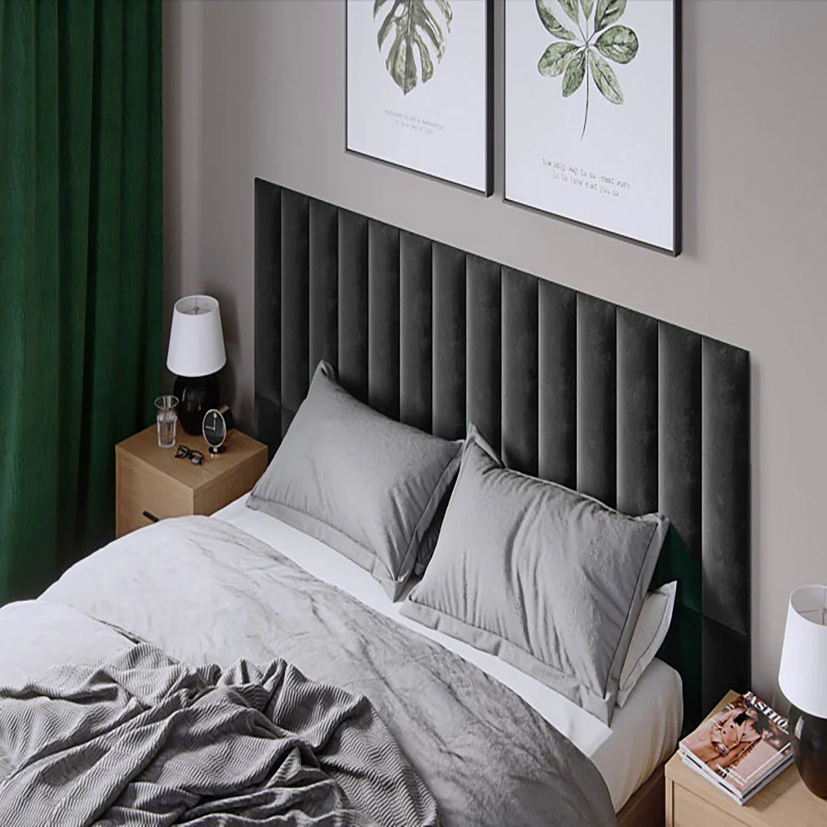 Тапициран стенен панел Vilo REGULAR 2 15X60 GRAPHITE