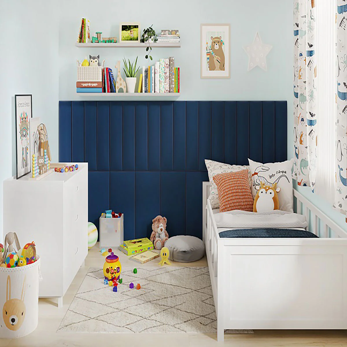 Тапициран стенен панел Vilo REGULAR 2 15X60 NAVY BLUE
